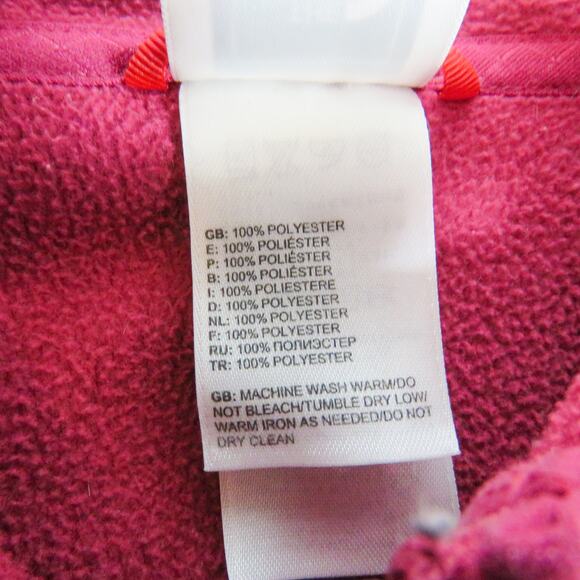 The North Face Polartec Raspberry Pink Full Zip Hooded Jacket Small - Picture 11 of 13